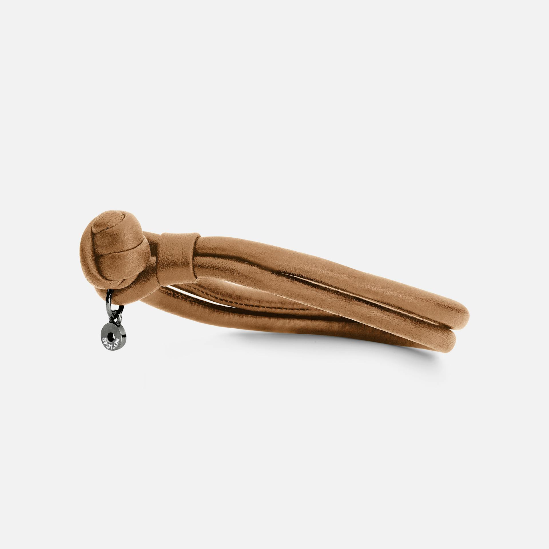 Men's Camel-coloured Leather Bracelet for Charms & Pendants |  Ole Lynggaard Copenhagen 