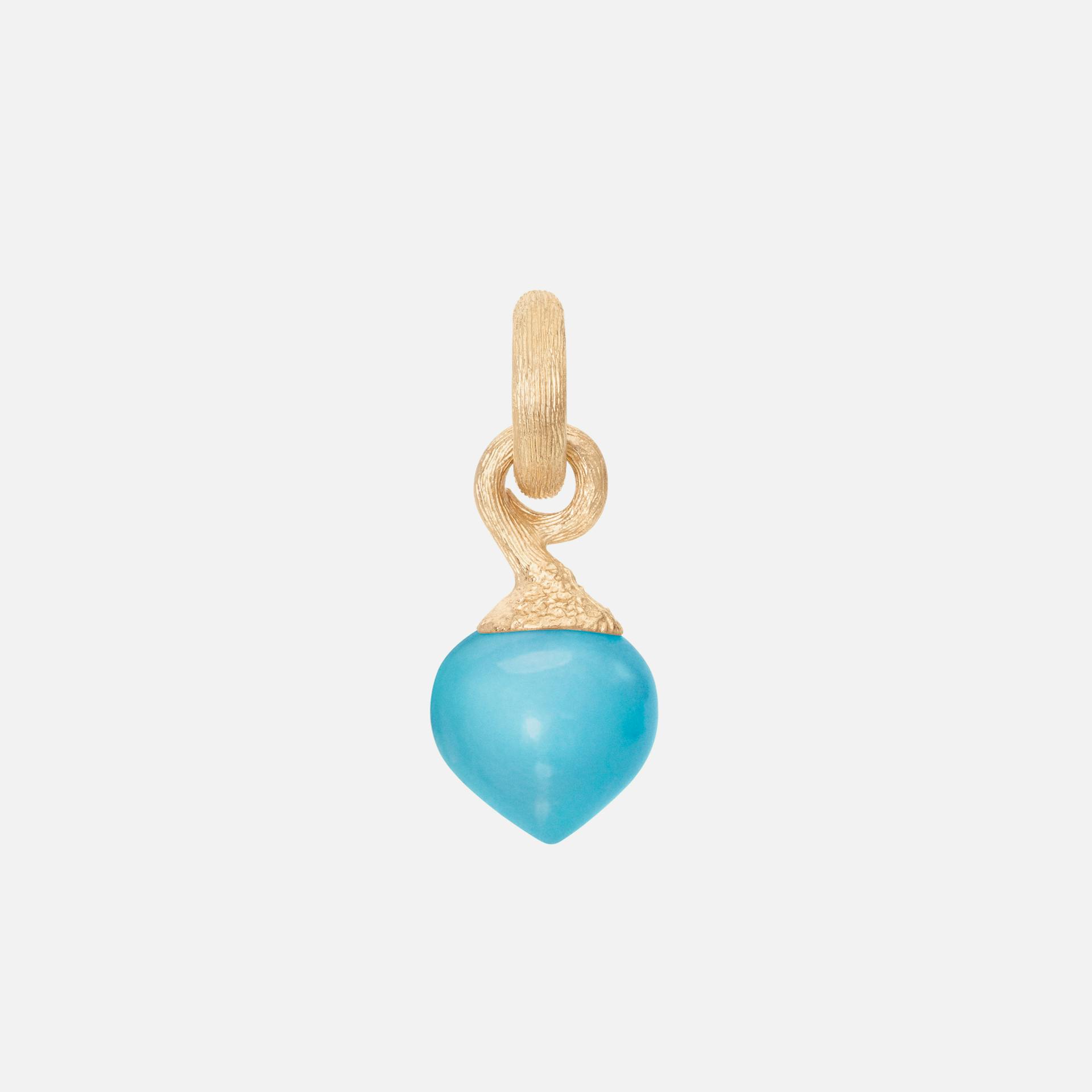 Sweet drops charm 18k gold with turquoise