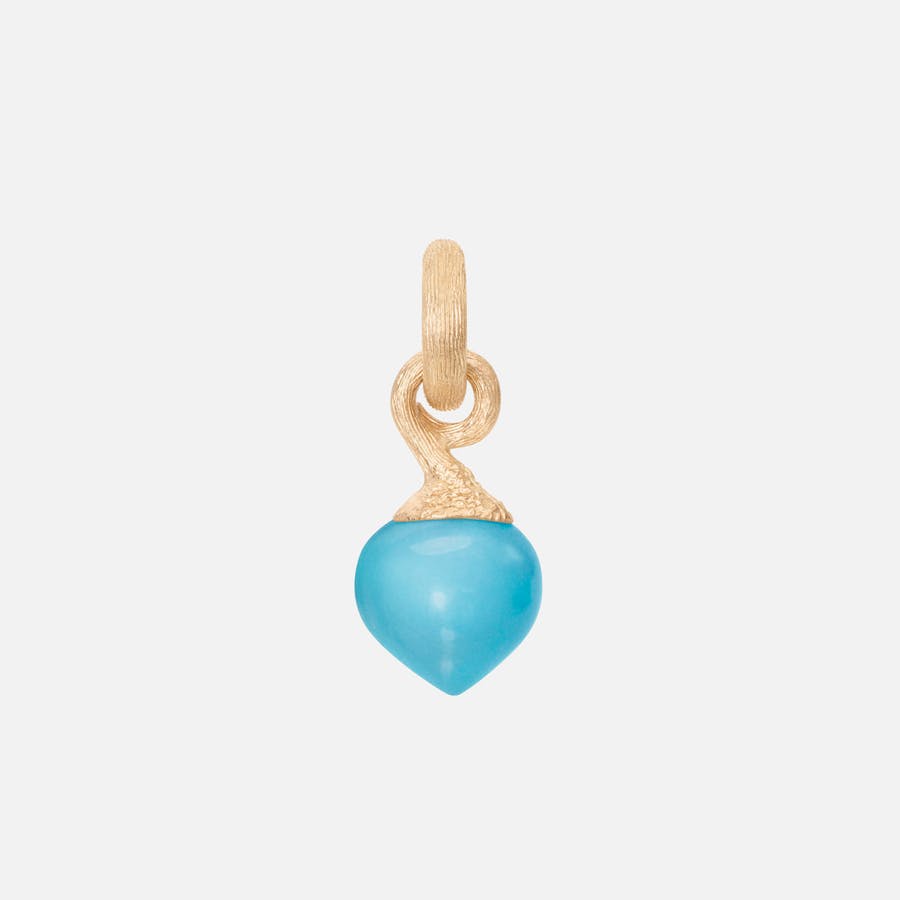 Sweet drops charm 18k gold with turquoise