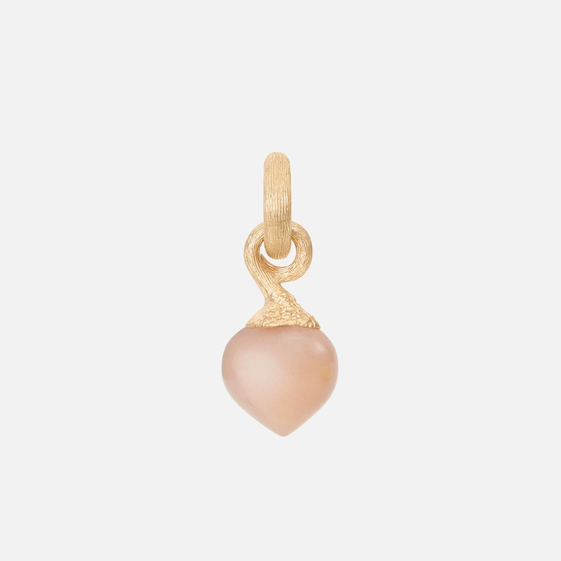 Sweet drops charm 18k gold with blush moonstone