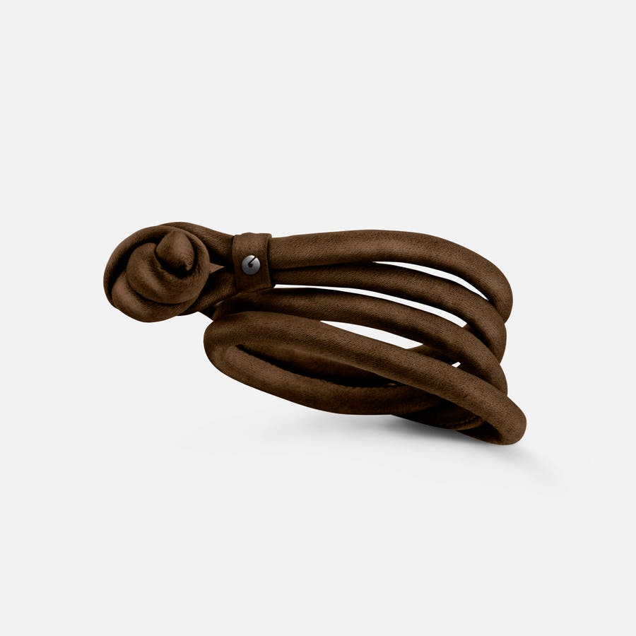 Sweet drops silk bracelet Schokoladenbraune Seide