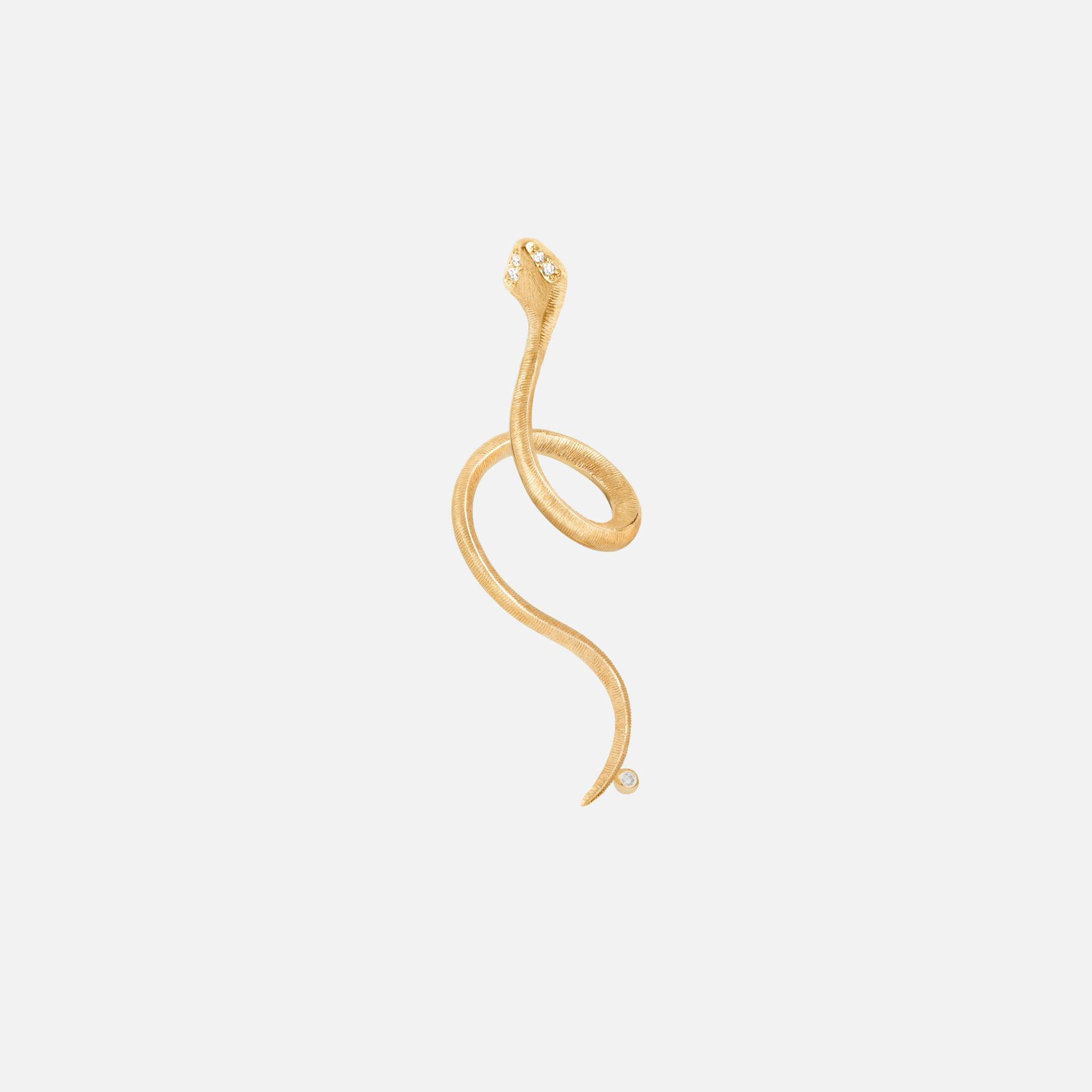 Snakes Earring in Yellow Gold with Diamonds  |  Ole Lynggaard Copenhagen 