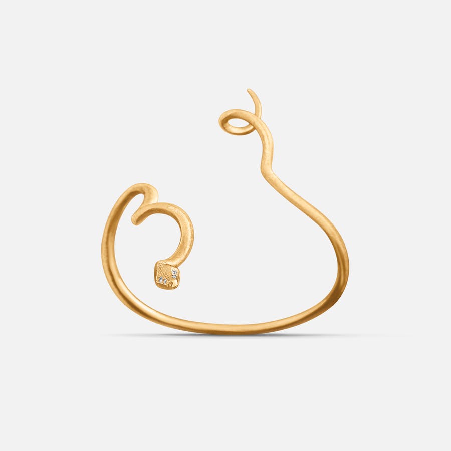 Snakes Bangle Large in Yellow Gold with Diamonds  |  Ole Lynggaard Copenhagen 