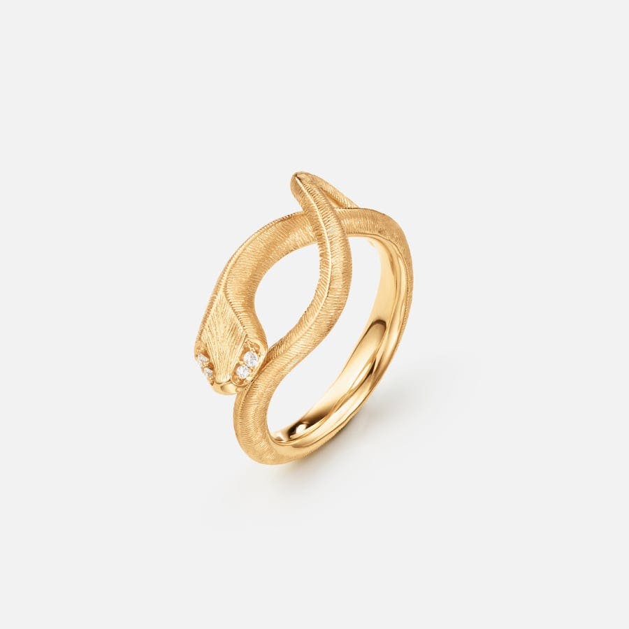 Snakes Ring Small in Gold with Diamonds  |  Ole Lynggaard Copenhagen 