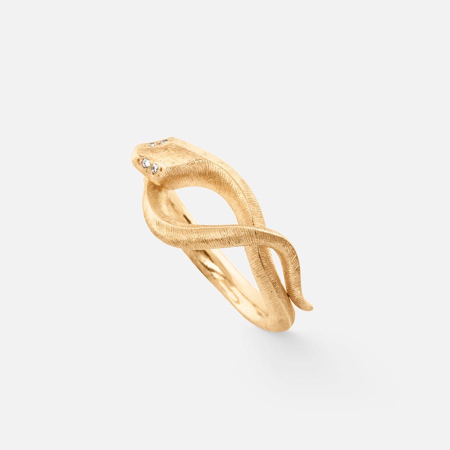 Snakes Ring klein in Gold mit Diamanten |  Ole Lynggaard Copenhagen 