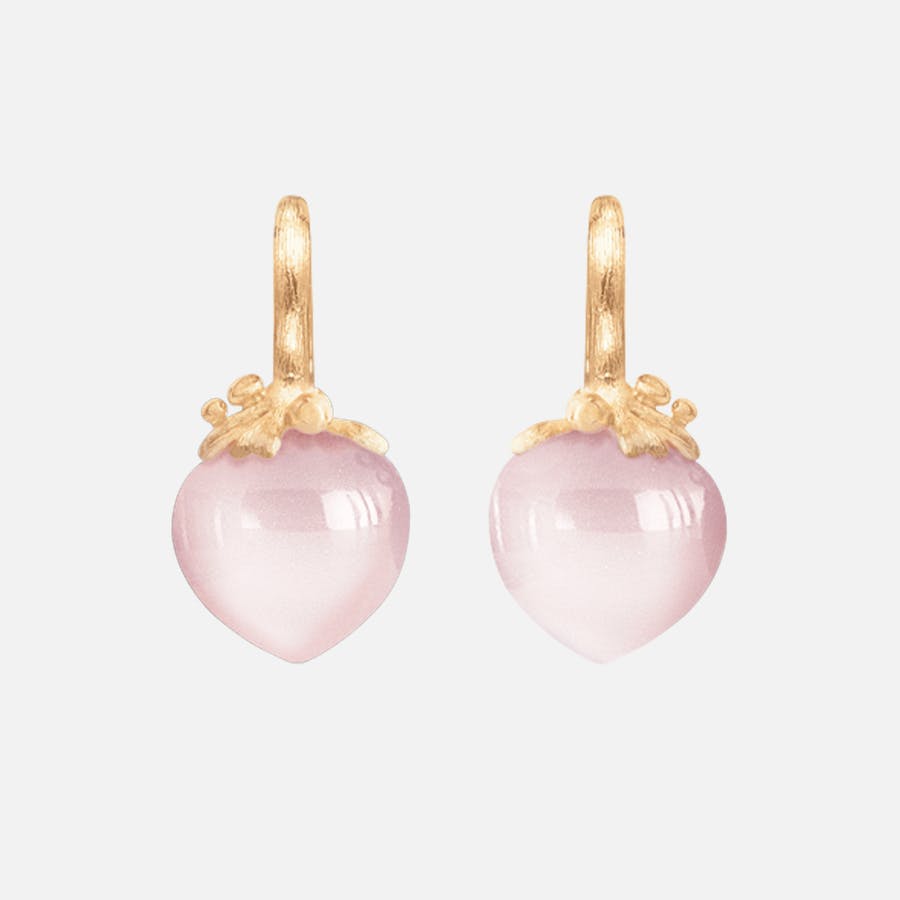 Gold Dew Drops Filigree Earrings with Rose Quartz  |  Ole Lynggaard Copenhagen
