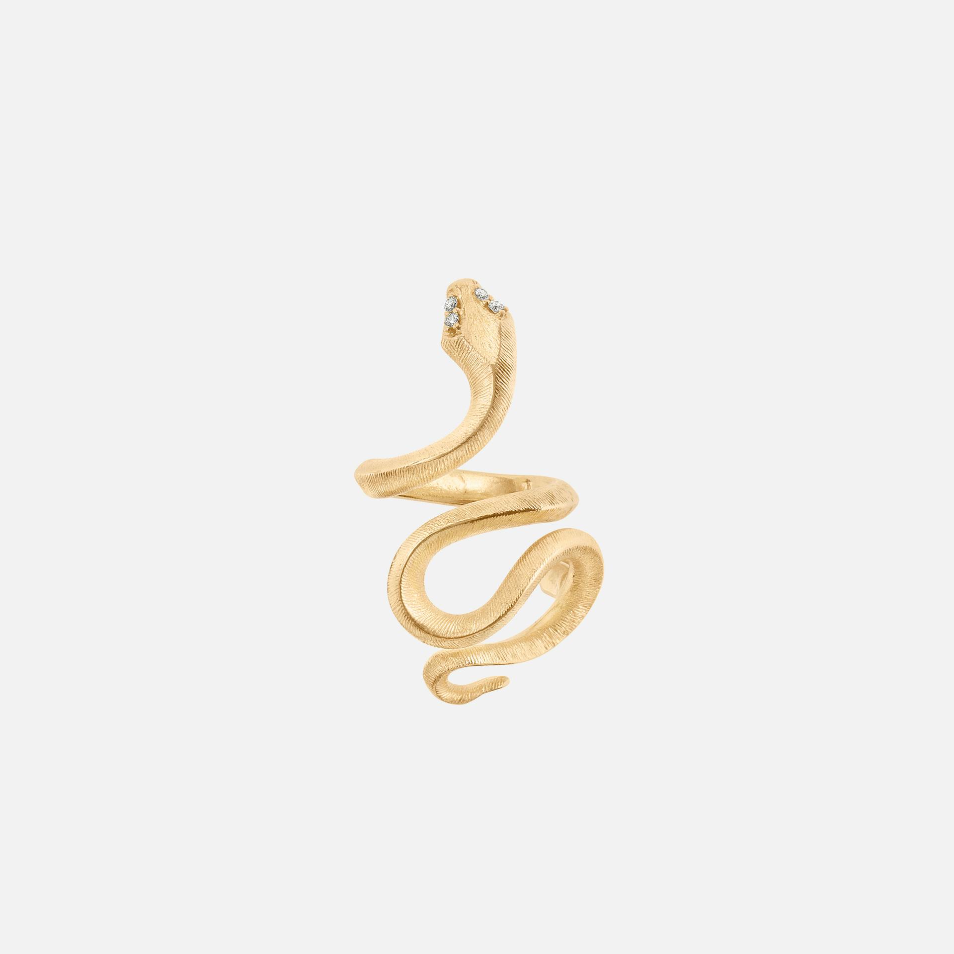 Snakes Charm Large in Yellow Gold with Diamonds  |  Ole Lynggaard Copenhagen 