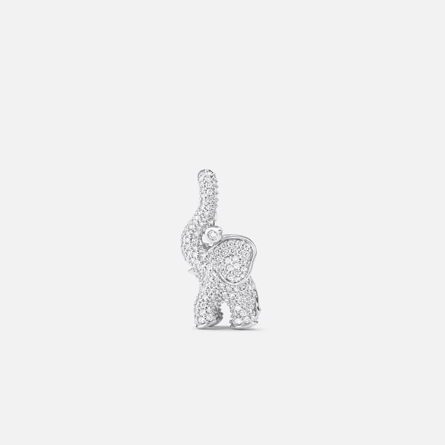Pendentif Elephant en Or Blanc 18 carats avec 260 Diamants Sertis Pavé   |  Ole Lynggaard Copenhage