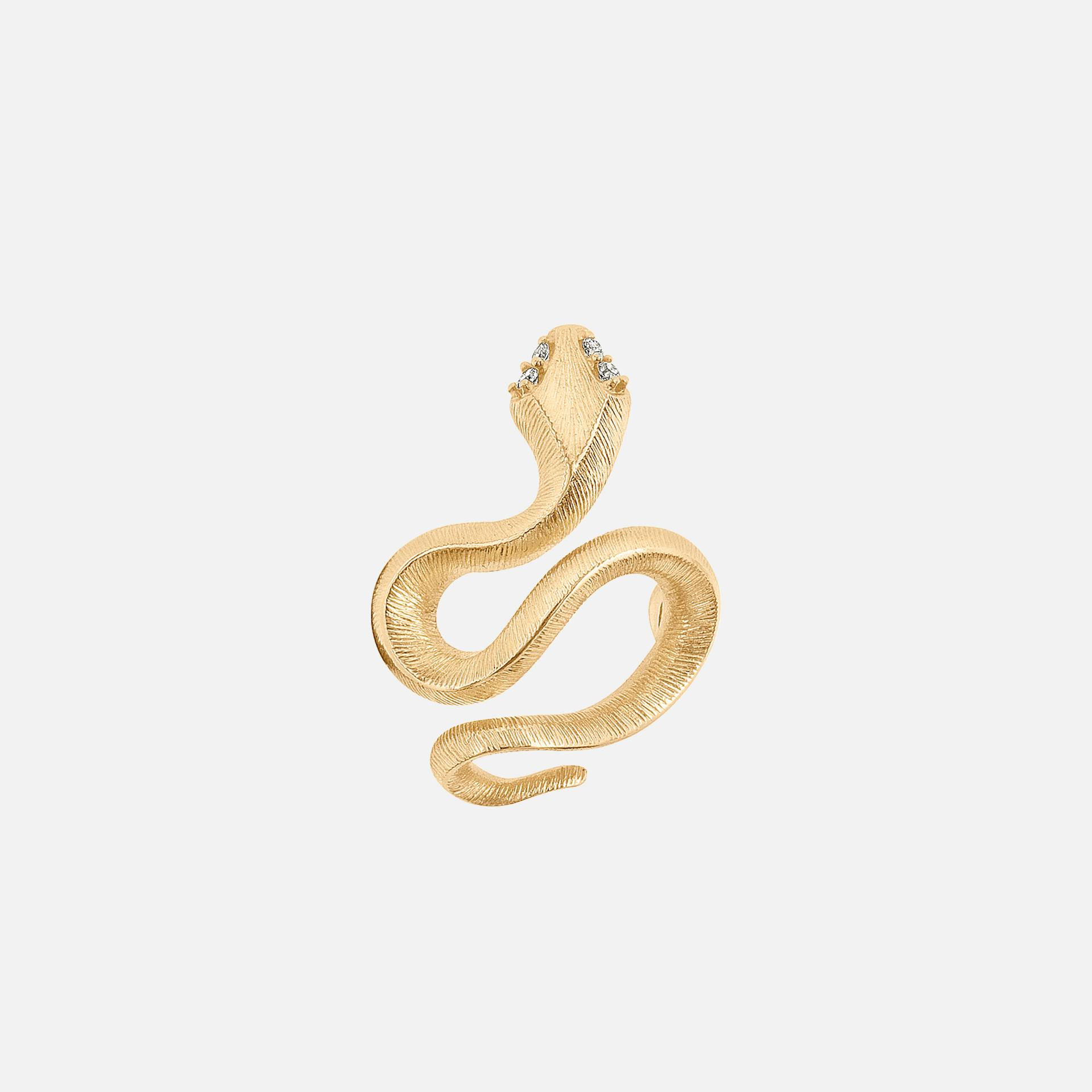 Snakes Charm Small in Yellow Gold with Diamonds  |  Ole Lynggaard Copenhagen 