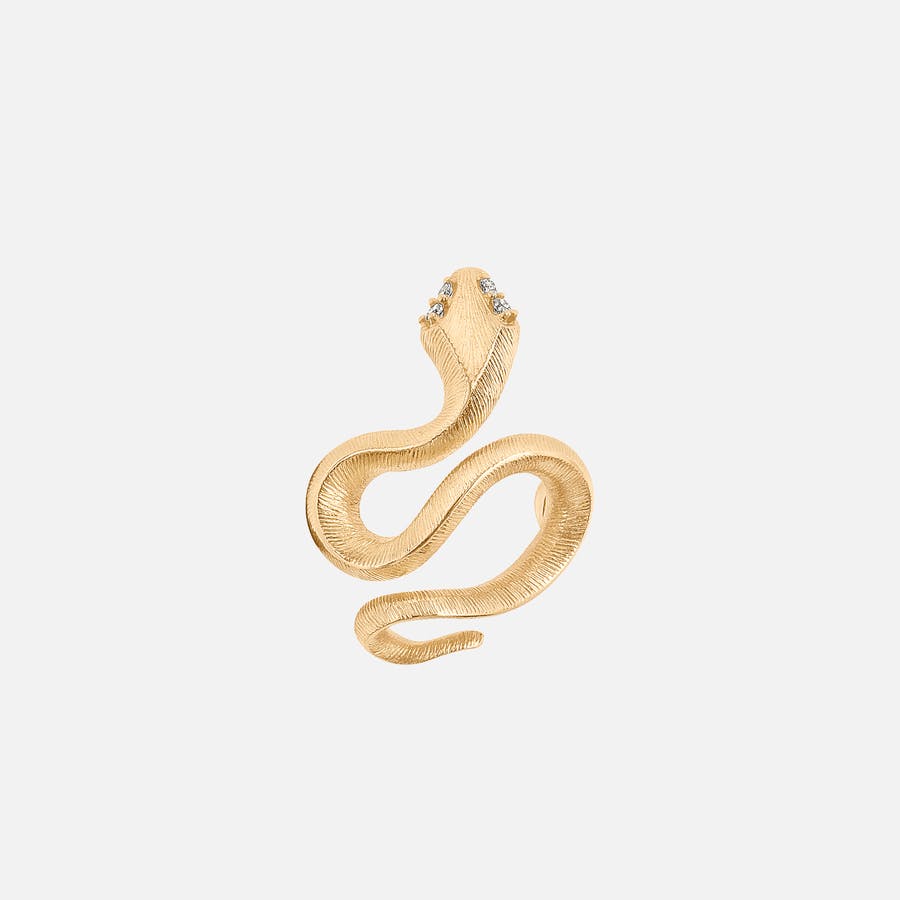 Snakes Charm Small in Yellow Gold with Diamonds  |  Ole Lynggaard Copenhagen 