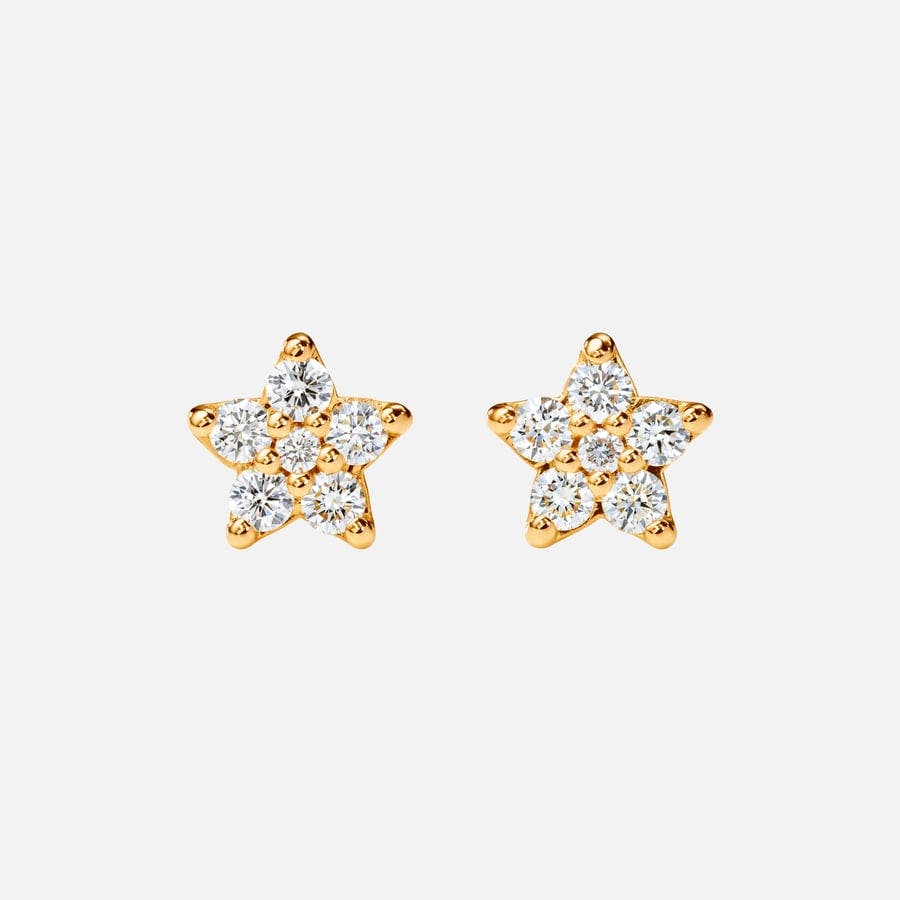 Shooting Stars Stud Earrings Large in Gold with Diamonds   |  Ole Lynggaard Copenhagen 