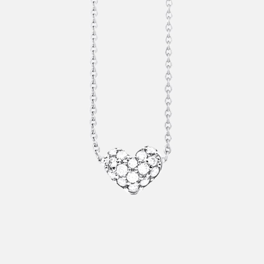 Hearts paveret halskæde, anker 30, i hvidguld med diamanter | Ole Lynggaard Copenhagen