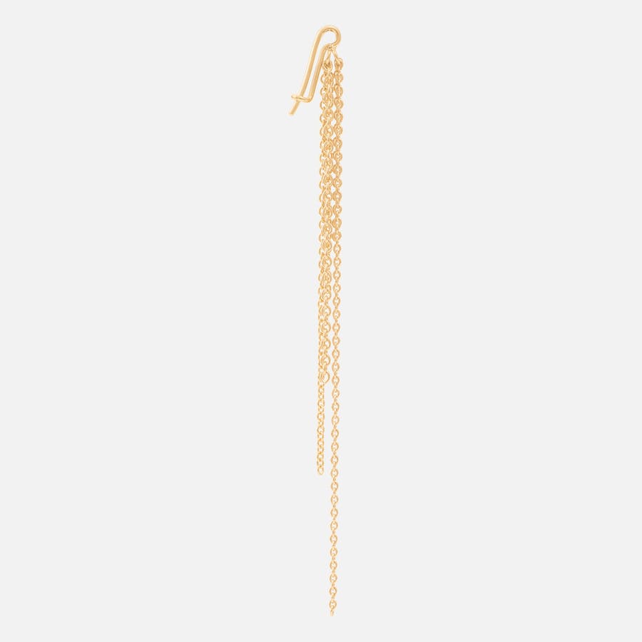 Lotus-øreringevedhæng med kæde i 18 karat gult guld og rosaguld | Ole Lynggaard Copenhagen