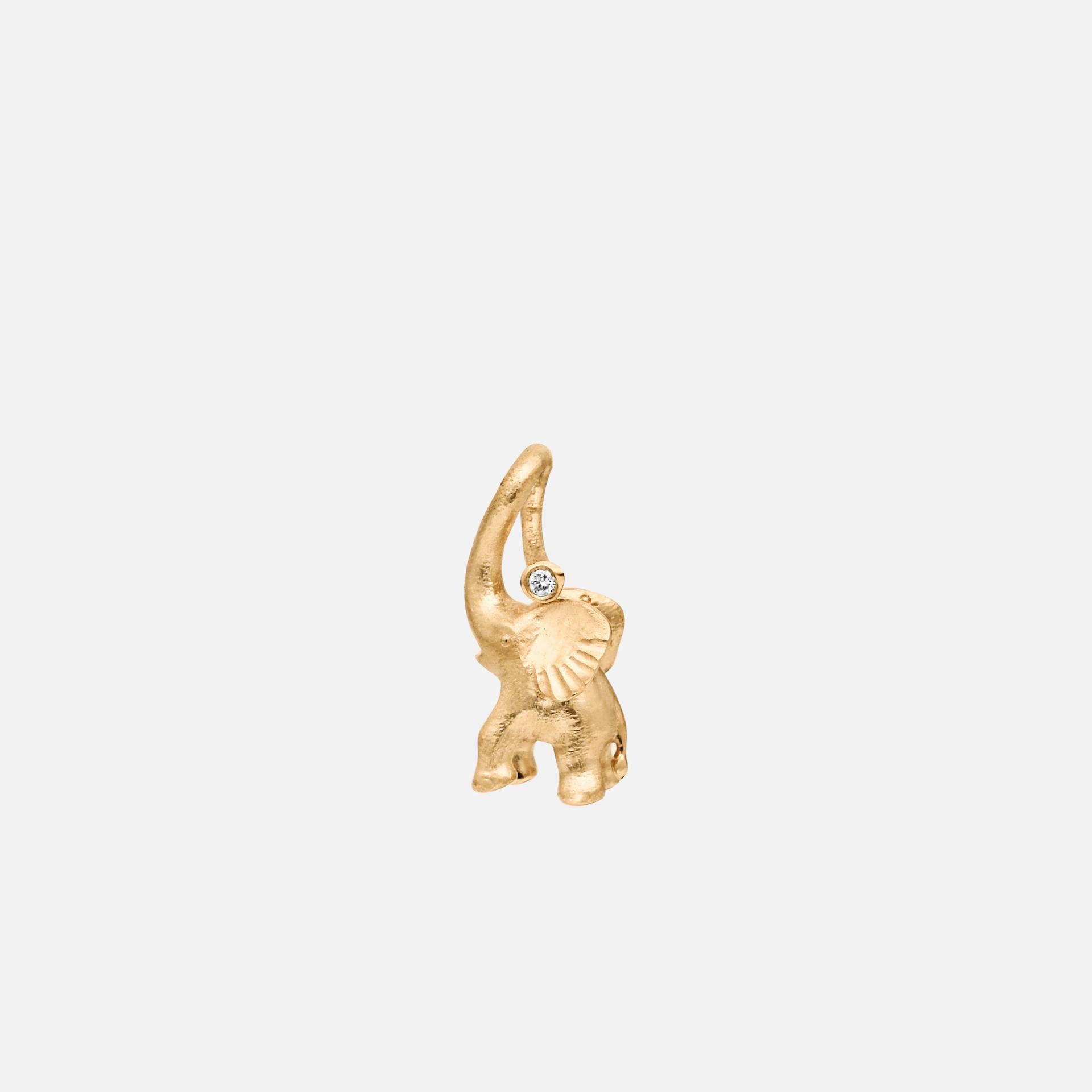 18 Karat Yellow Gold Elephant Pendant with Diamond   |  Ole Lynggaard Copenhagen 