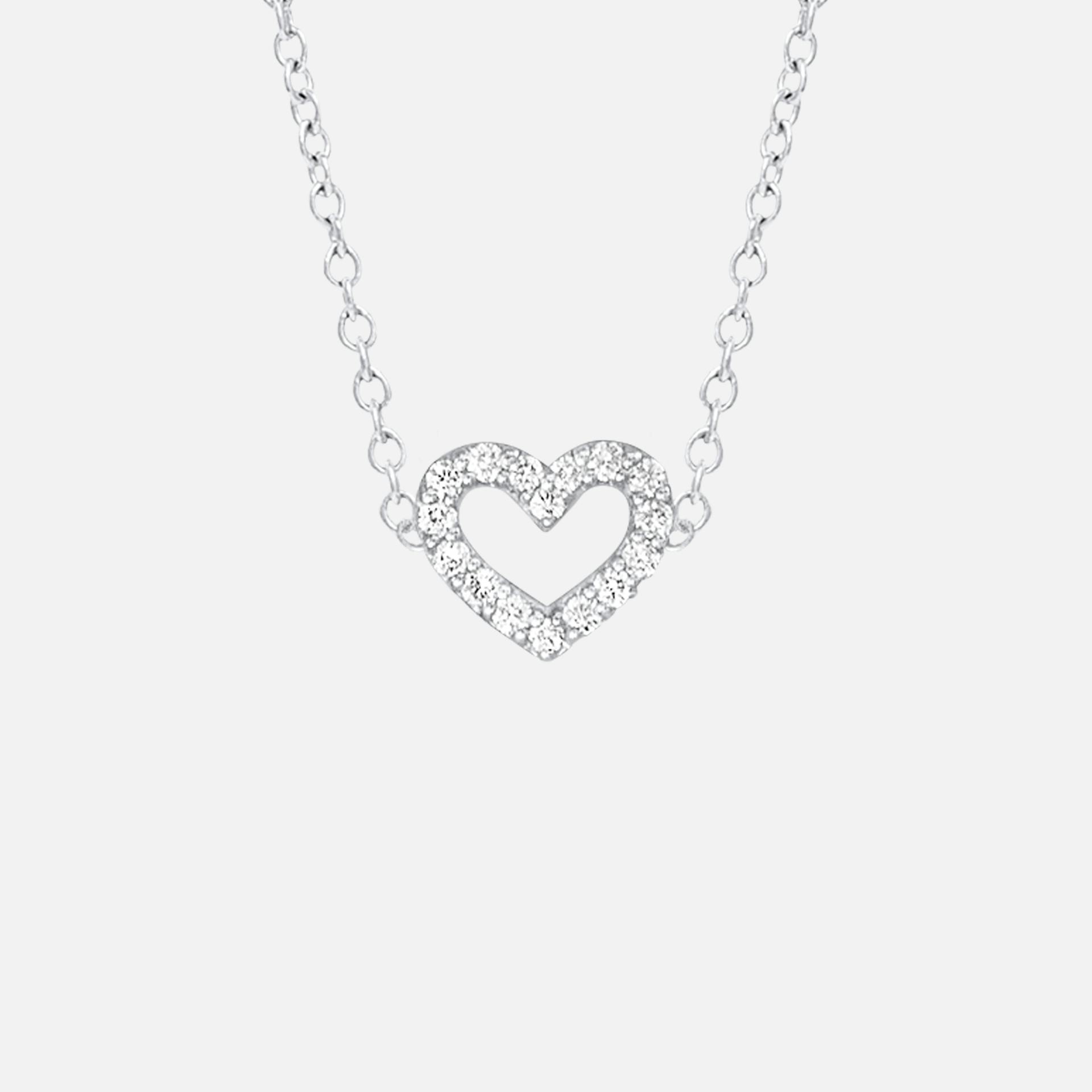 Hearts Pavé Collier, Anchor 30, in White Gold with Diamonds | Ole Lynggaard Copenhagen