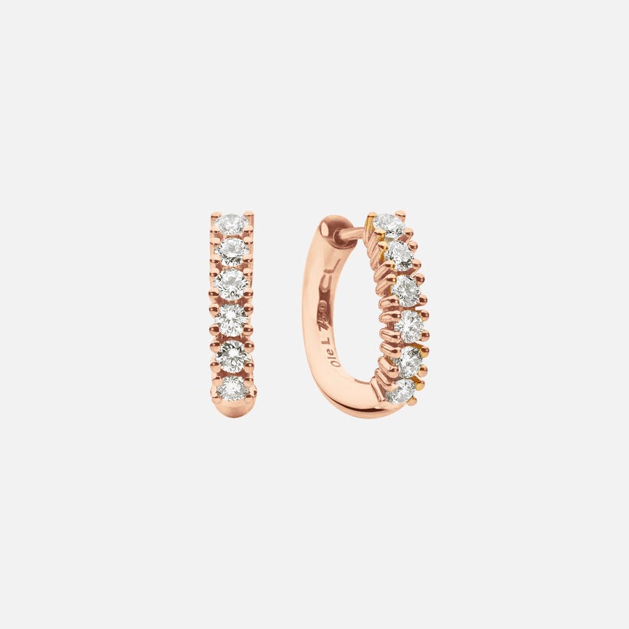 Celebration earrings 18k polished rose gold with diamonds 0.96 ct. TW.VS