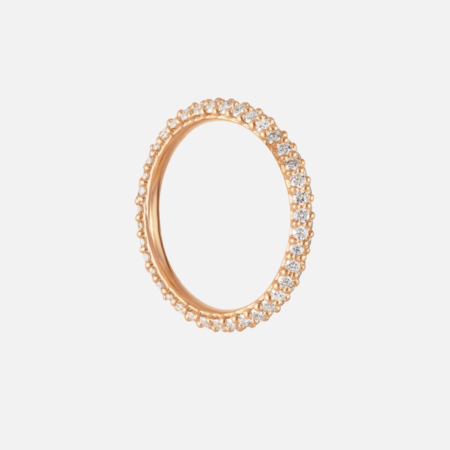Nature Creol Earring pendant thin in Yellow Gold with Diamonds | Ole Lynggaard Copenhagen
