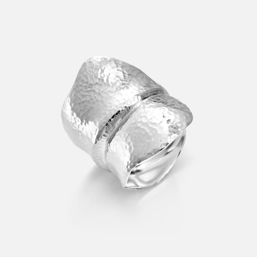 Leaves ring large Sterling silver
