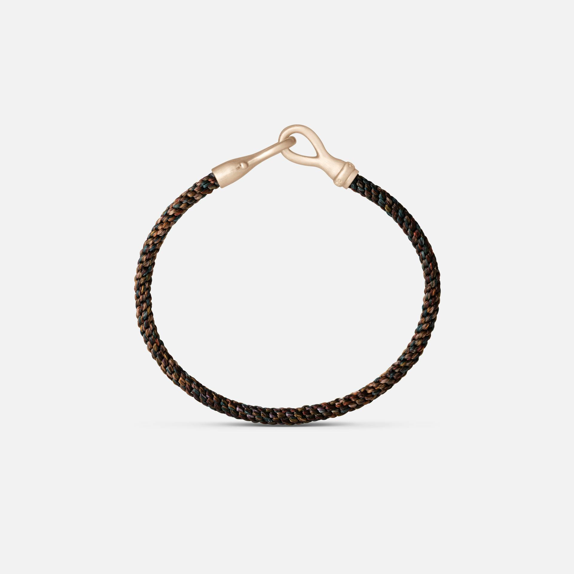 Men's Life Bracelet with Matt Silk White Gold Hook Fastening  |  Ole Lynggaard Copenhagen