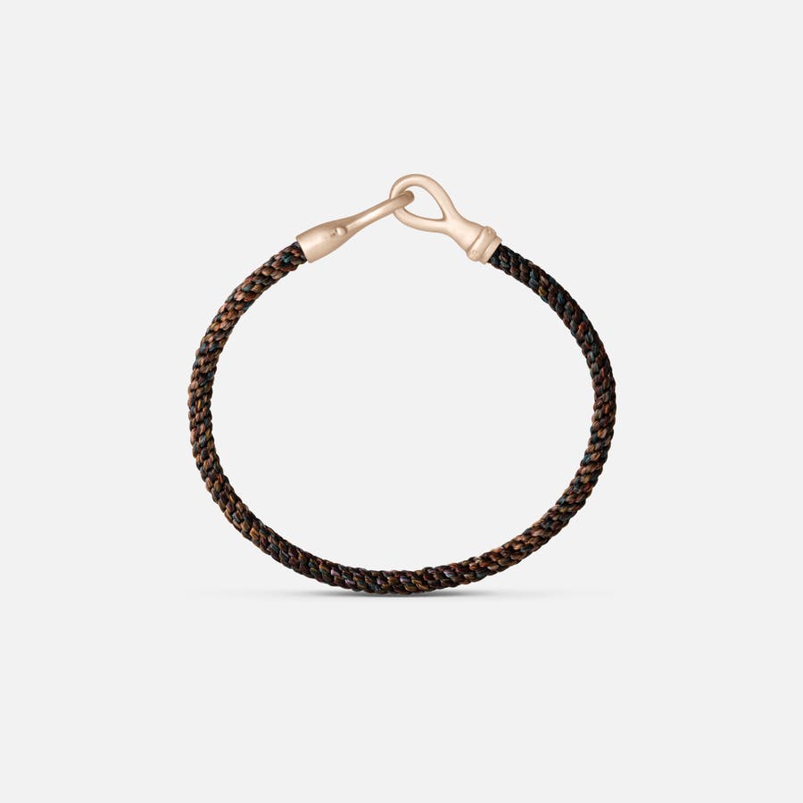 Men's Life Bracelet with Matt Silk White Gold Hook Fastening  |  Ole Lynggaard Copenhagen