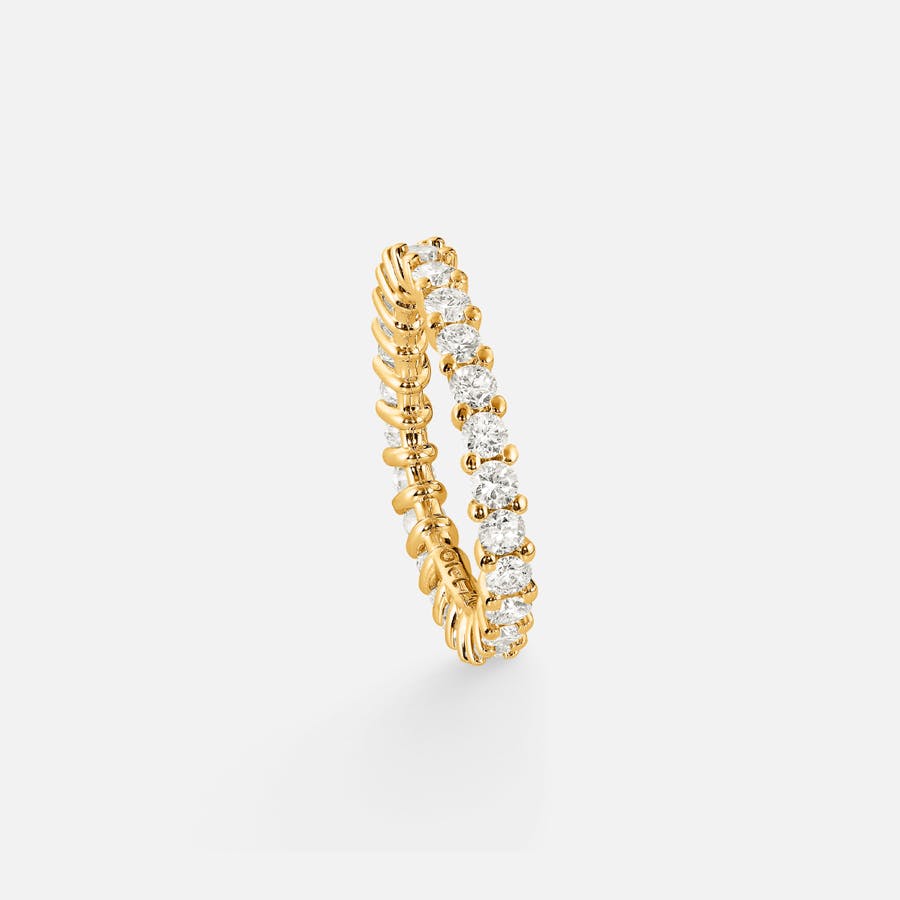 Celebration Eternity Ring in Polished Yellow Gold with Diamonds  |  Ole Lynggaard Copenhagen