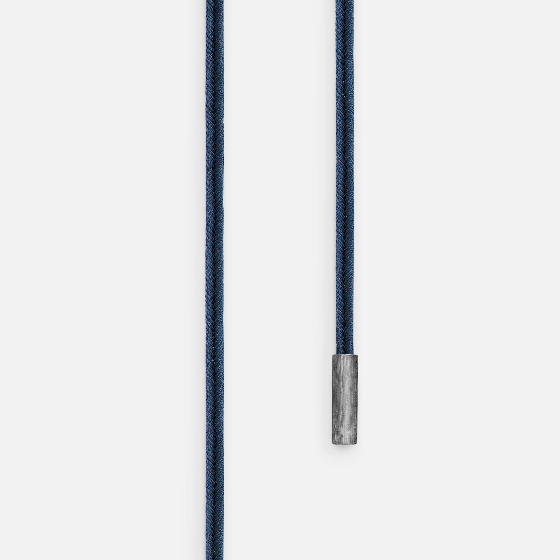 Halskædesnor Blå Design snor med Sterling sølv endestykker