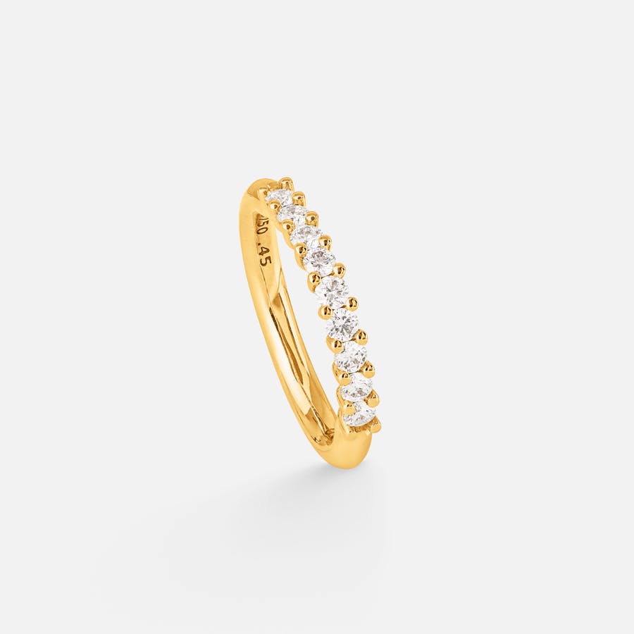 Celebration Alliance Ring in Polished Yellow Gold with Diamonds  |  Ole Lynggaard Copenhagen 