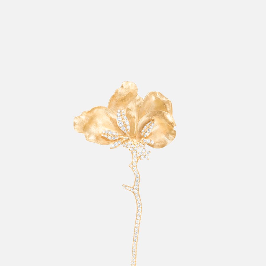 Wild Rose brosche klein in Gold mit Diamanten  |  Ole Lynggaard Copenhagen 