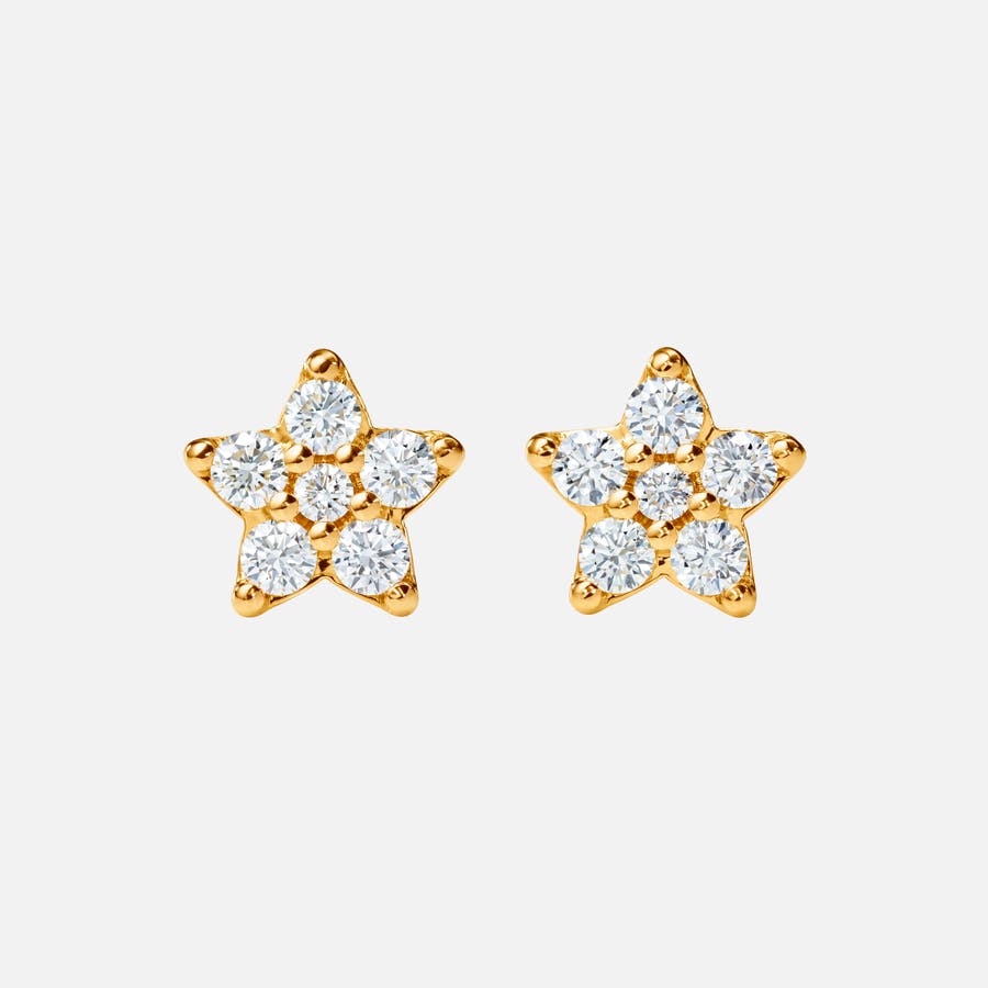 Shooting Stars Stud Earrings Giga in Gold with Diamonds | Ole Lynggaard Copenhagen