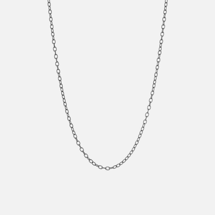 Design necklace 90 cm Oxidized Sterling silver