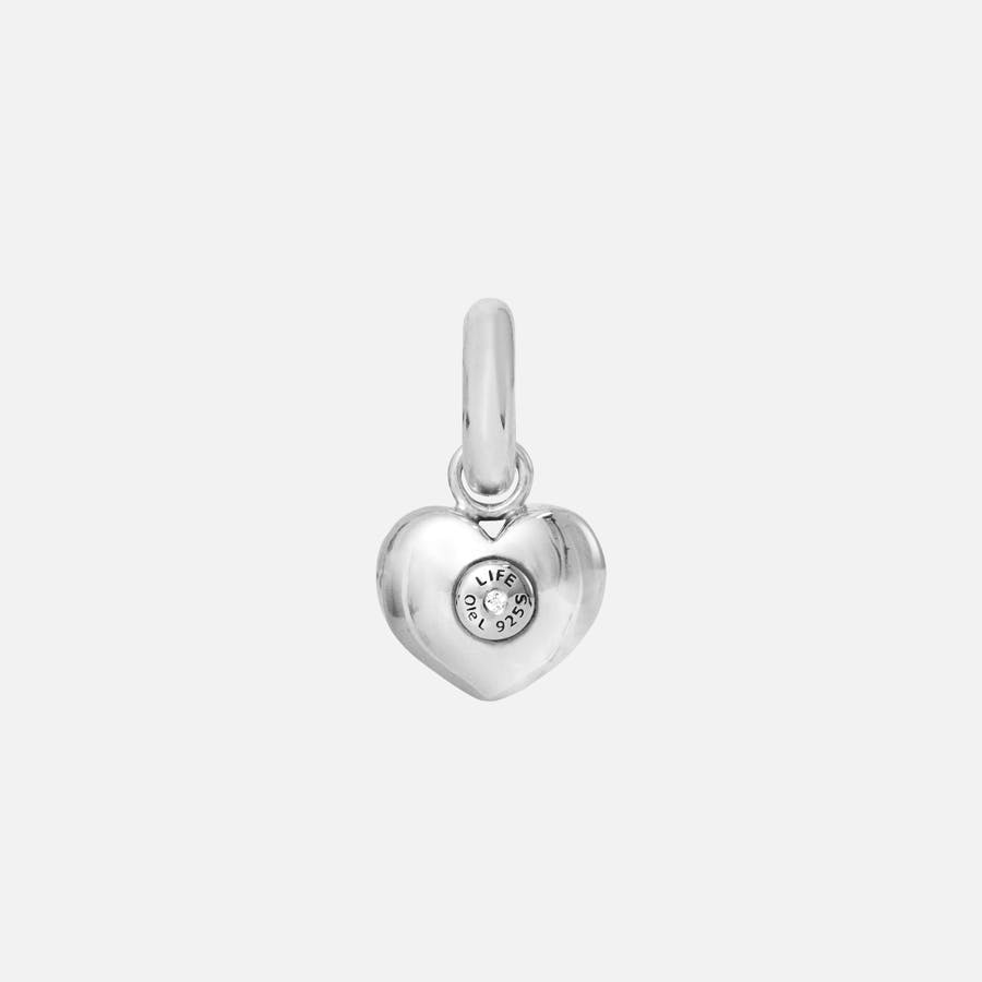 Sweet drops charm Sterling silver with diamond 0.005 ct. TW. VS.