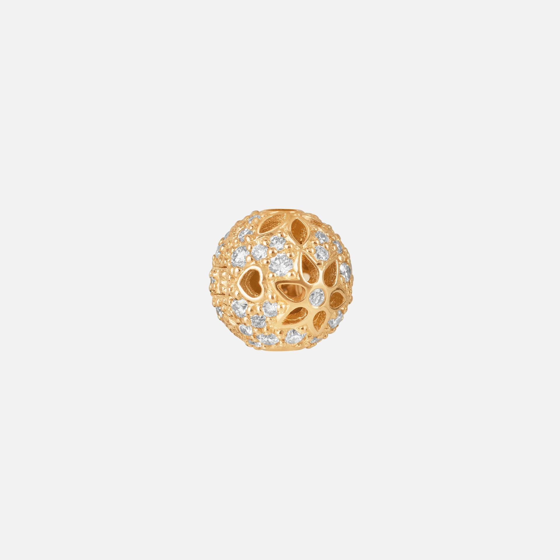 Lace kuglelås lille i 18 karat gult guld med diamanter | Ole Lynggaard Copenhagen