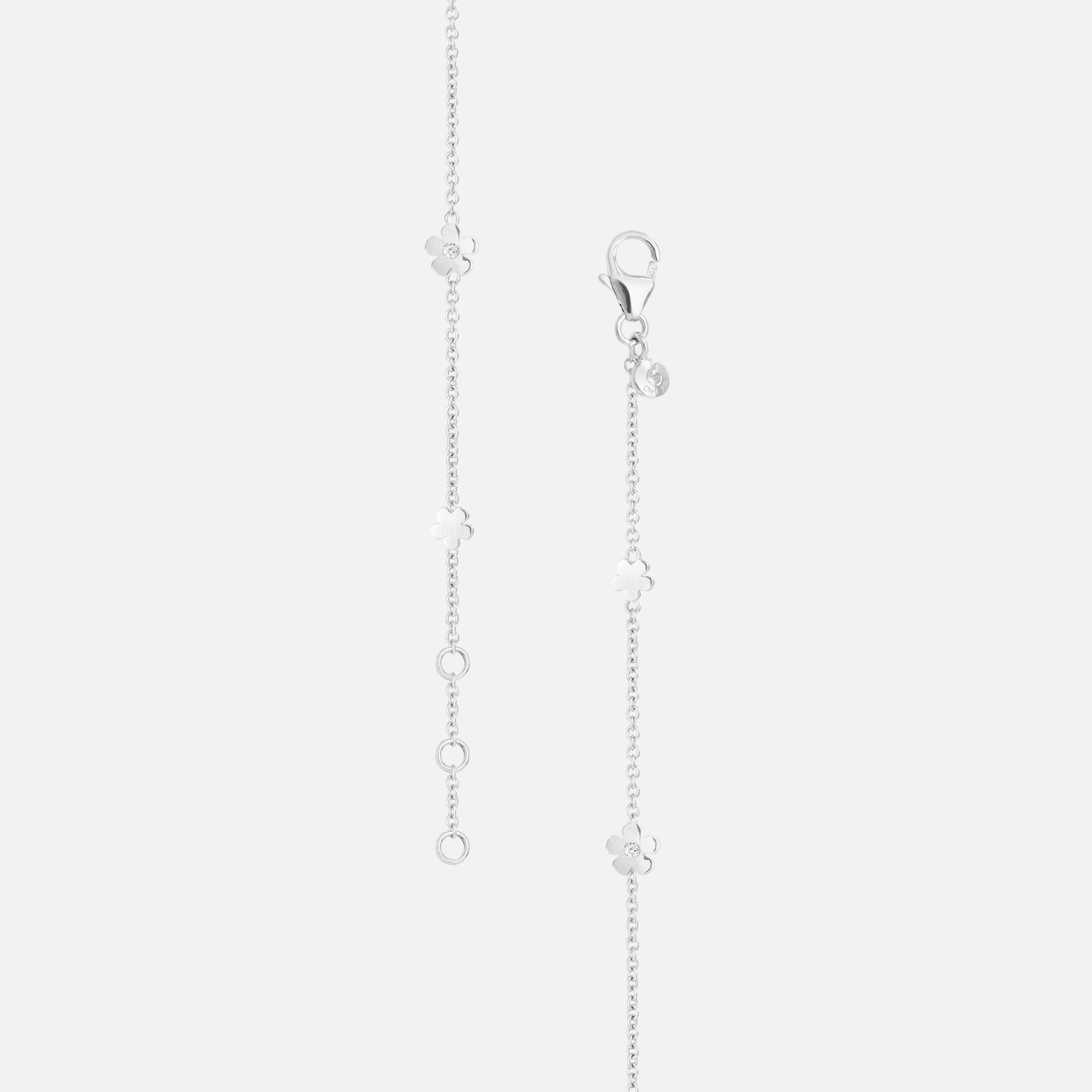 Lace armbånd i hvidguld, 18 cm med karabinlås | Ole Lynggaard Copenhagen