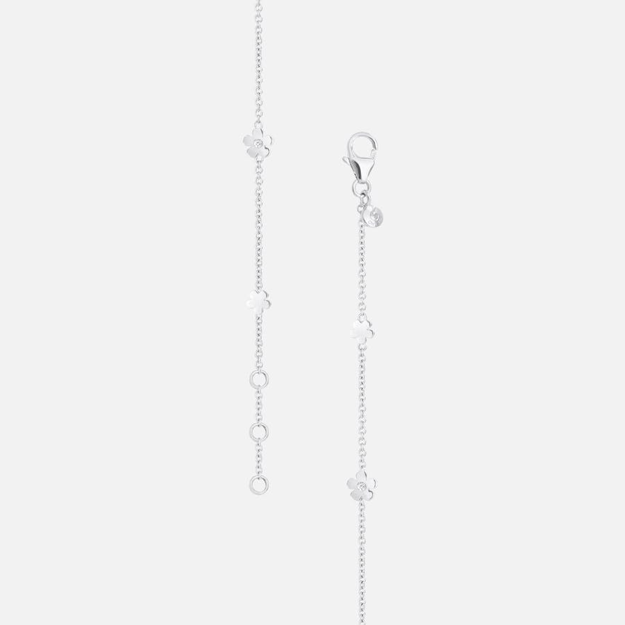 Lace hvidguld armbånd, 18 cm med karabinlås | Ole Lynggaard Copenhagen