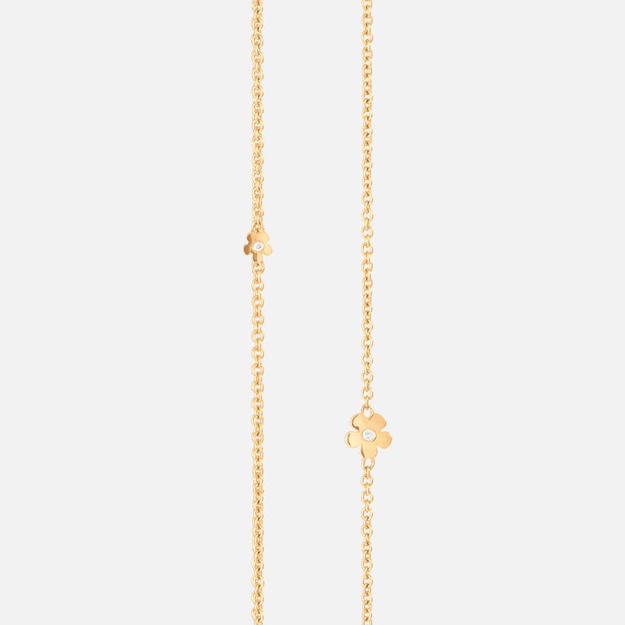 Lace halskæde i guld, 80 cm med karabinlås | Ole Lynggaard Copenhagen