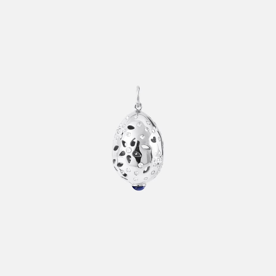 Lace vedhæng i hvidguld med diamanter og lapis lazuli | Ole Lynggaard Copenhagen