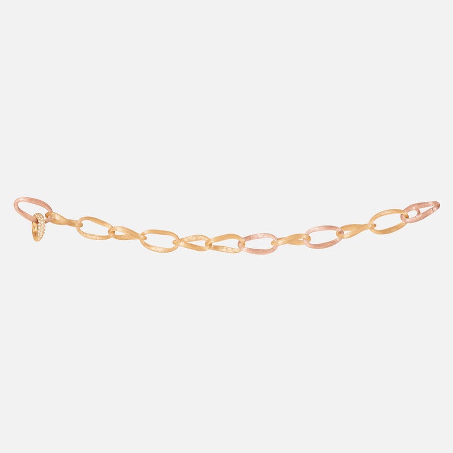 Bracelet Love Medium en Or Jaune & Rose 18 Carats | Ole Lynggaard Copenhaguen