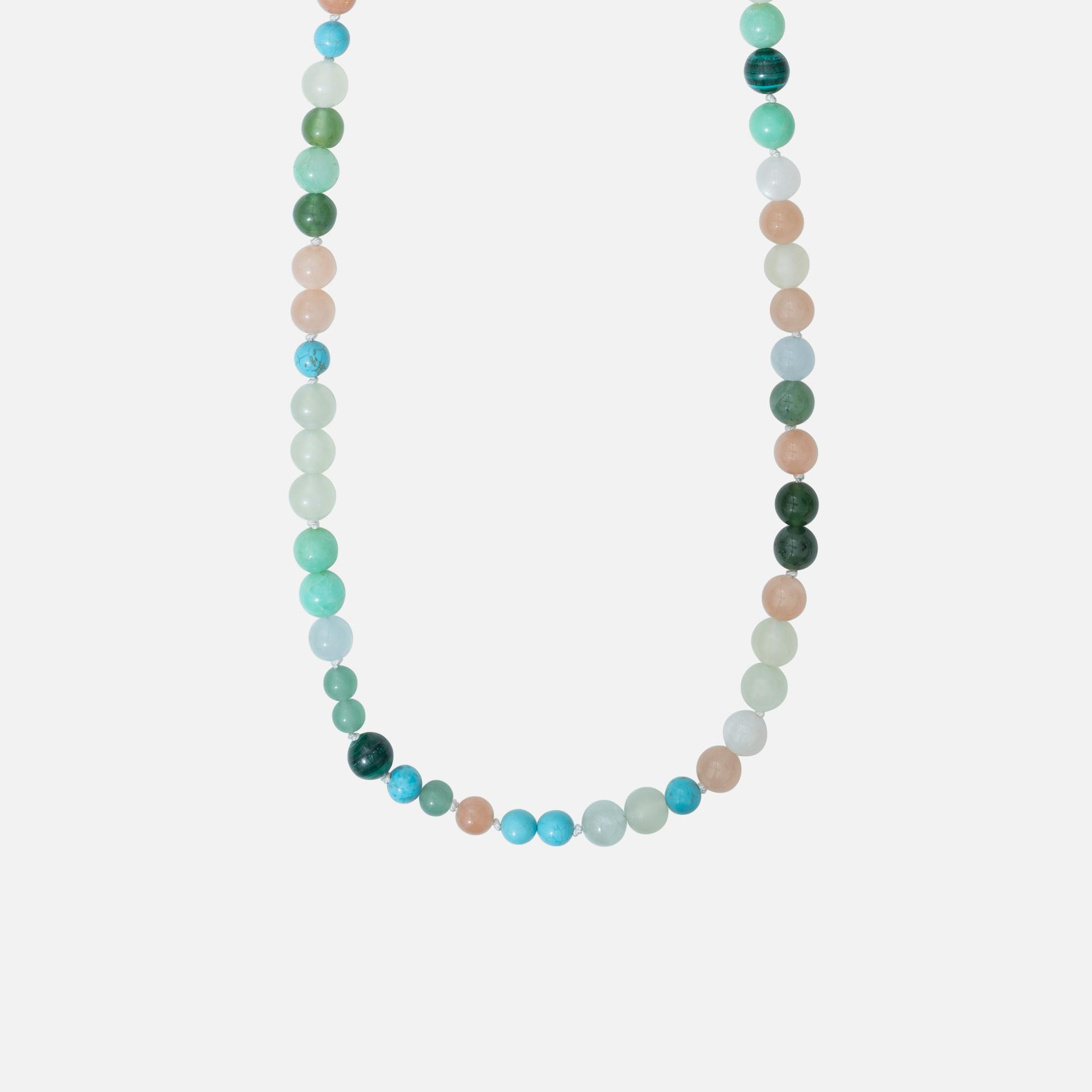 Bead collier without lock Mixed stones

