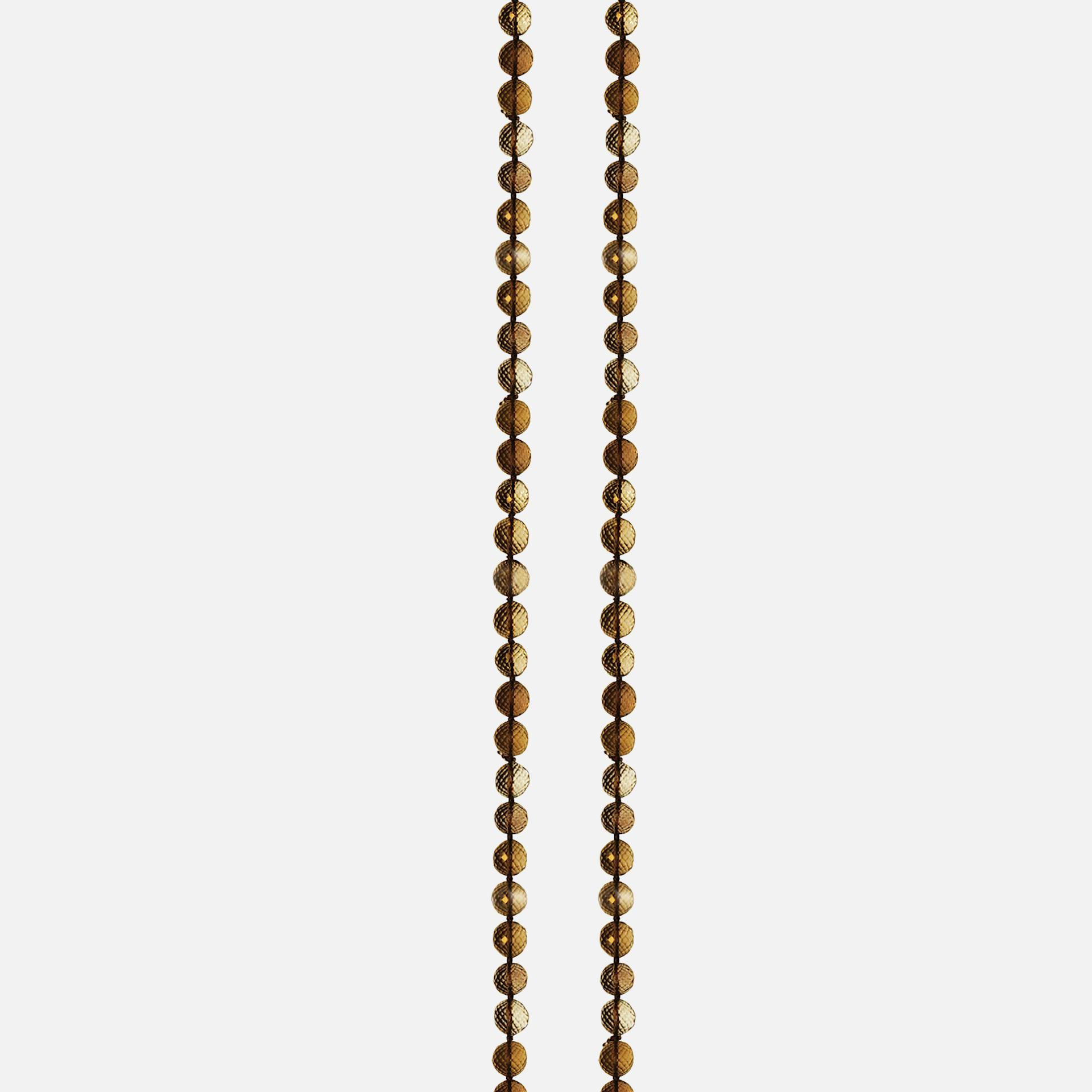 Perlekæde 90 cm Røgkvarts perler
