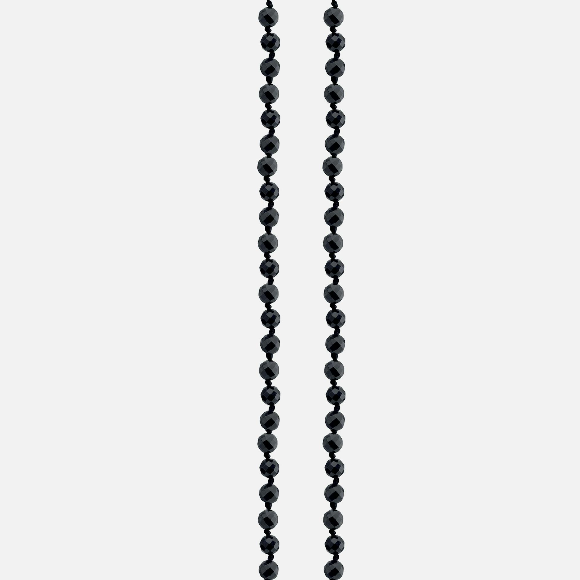 Bead bracelet without lock Black onyx pearls