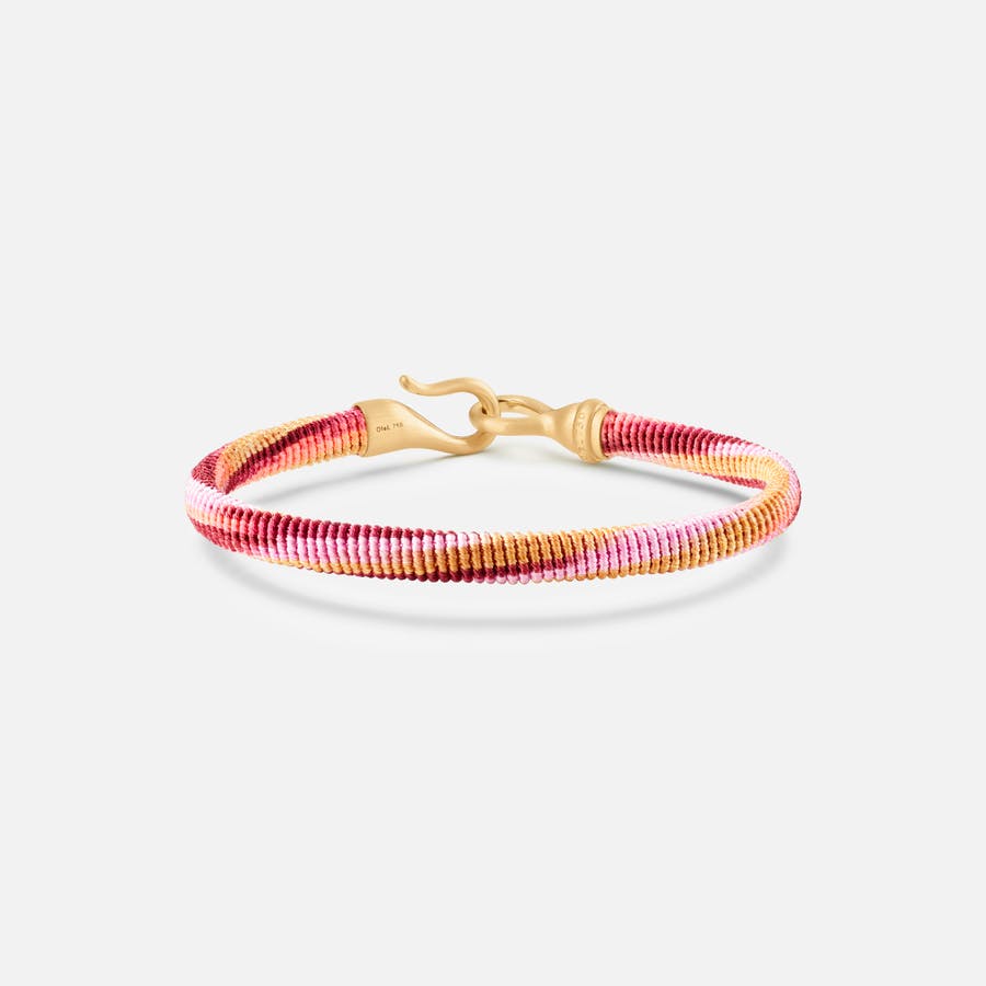 Life bracelet 6 mm 18k gold with Berry rope