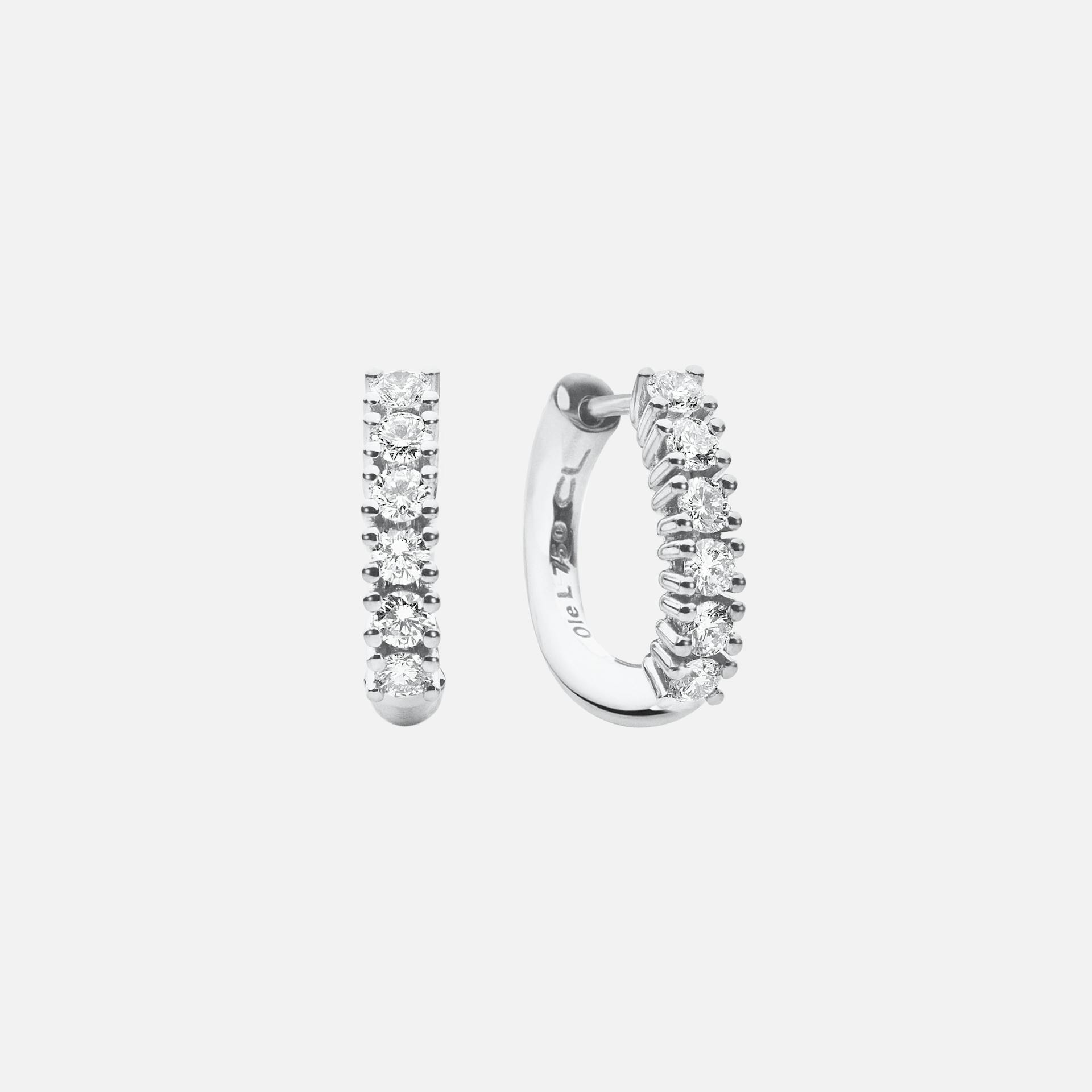 Celebration Creol Earrings in White Gold with Diamonds  |  Ole Lynggaard Copenhagen