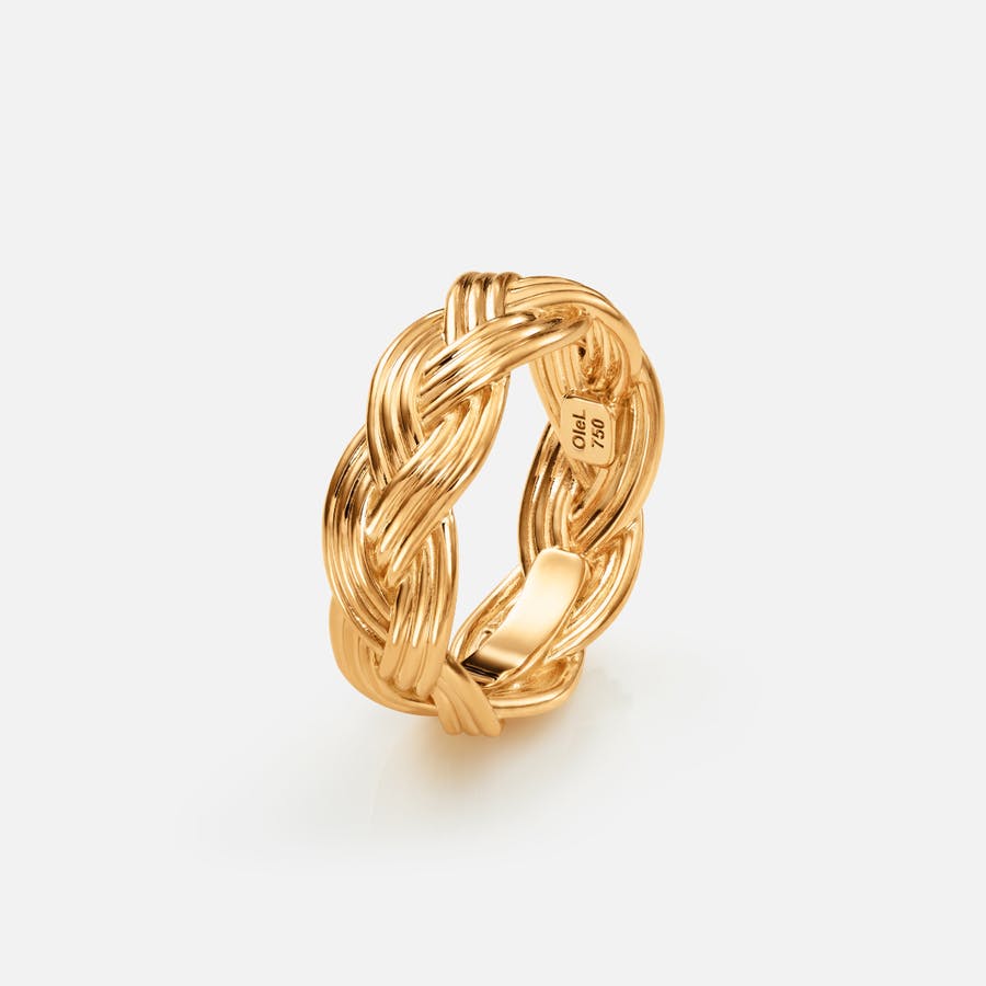 Braided ring lille i 18 karat guld | Ole Lynggaard Copenhagen