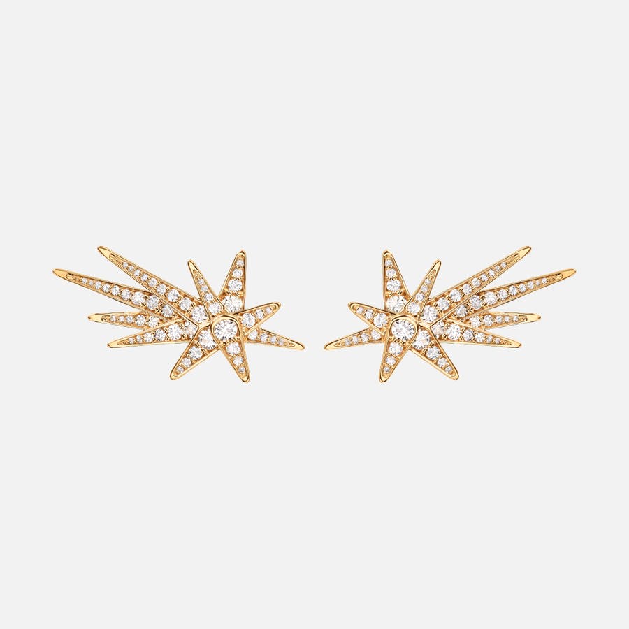Funky Shooting Stars earrings  in 18 karat gold and diamonds | Ole Lynggaard Copenhagen 