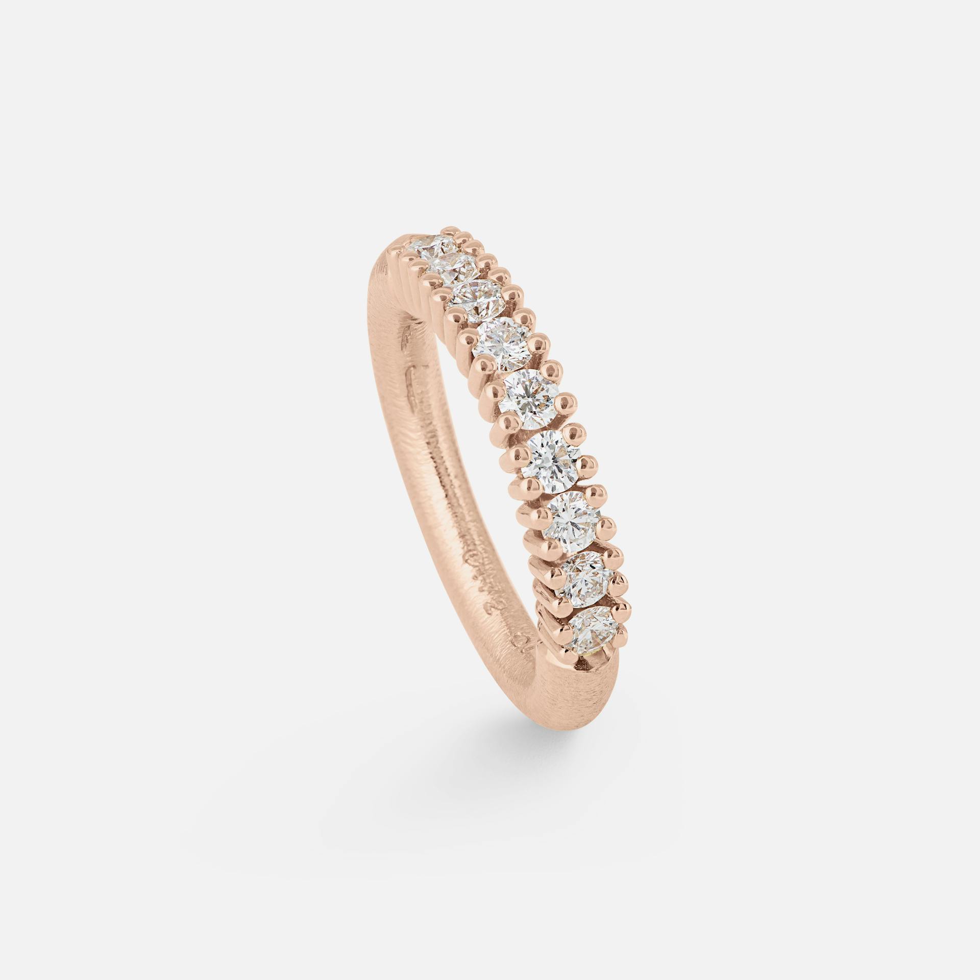 Celebration ring 18k textured rose gold with diamonds 0.72 ct. TW.VS