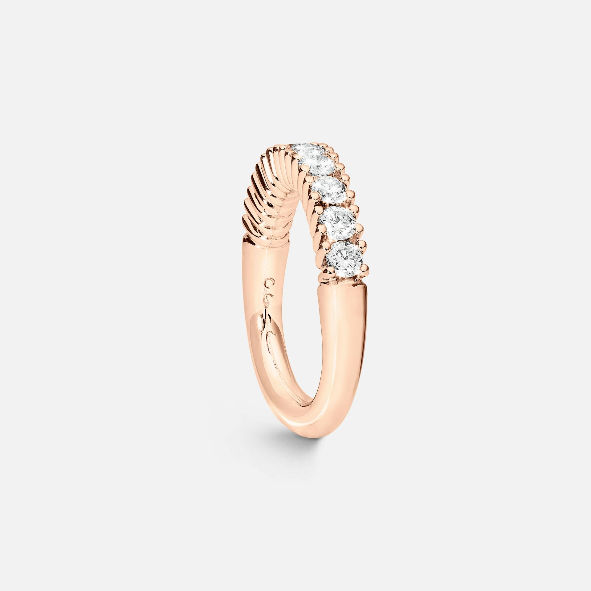 Celebration Alliance Ring in Polished Rose Gold with Diamonds  |  Ole Lynggaard Copenhagen 