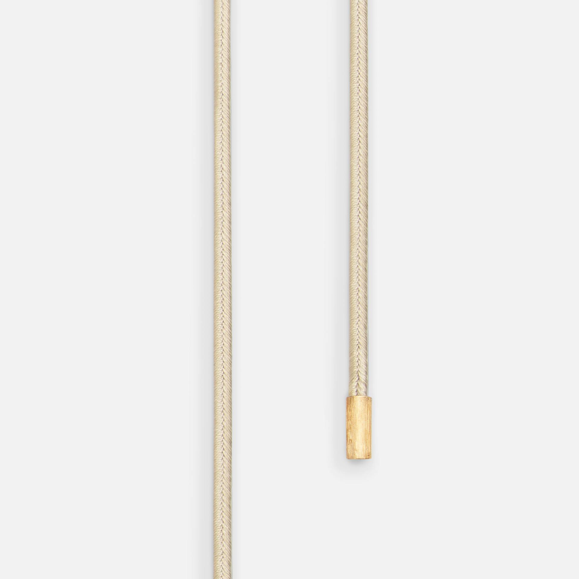 Necklace string Beige Design string with end pieces in 18k gold