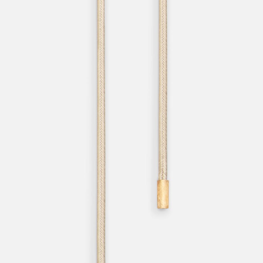 Seidene Halskettenschnur mit Endstücken in 750/- Gelbgold  |  Ole Lynggaard Copenhagen  