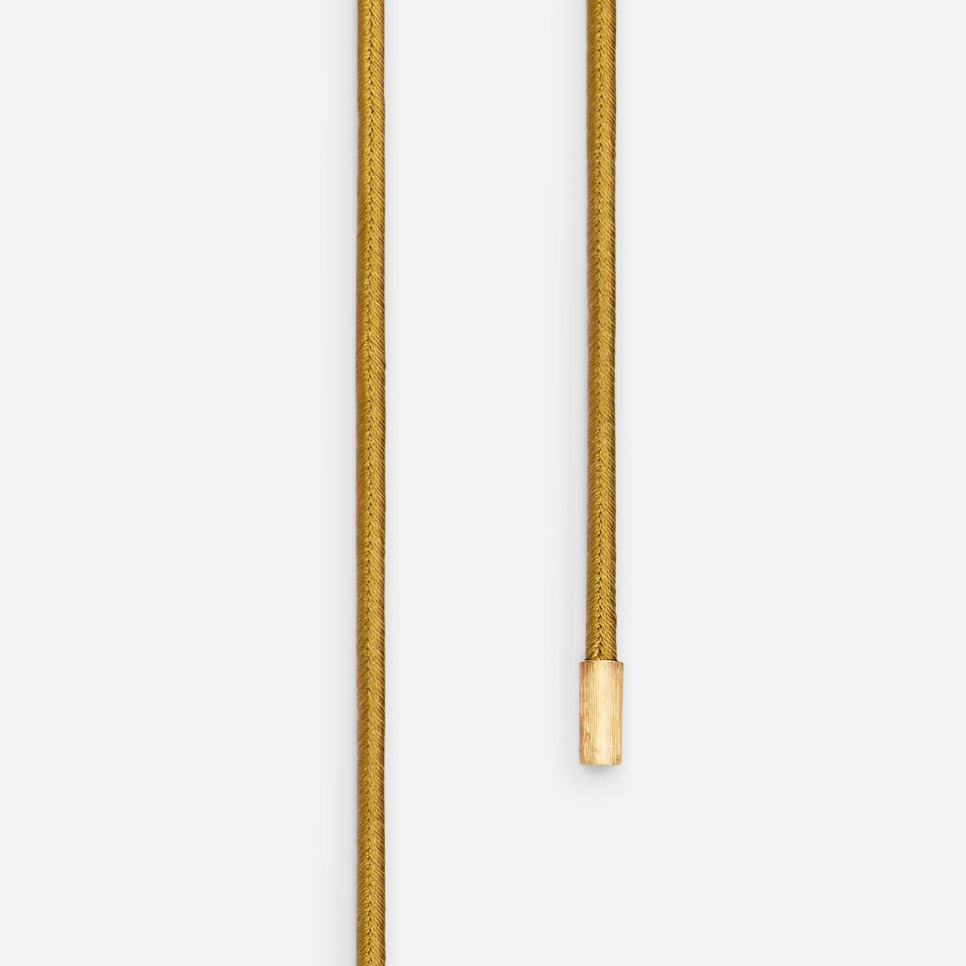 Silk String Necklace with 18 Karat Yellow Gold End Pieces  |  Ole Lynggaard Copenhagen 