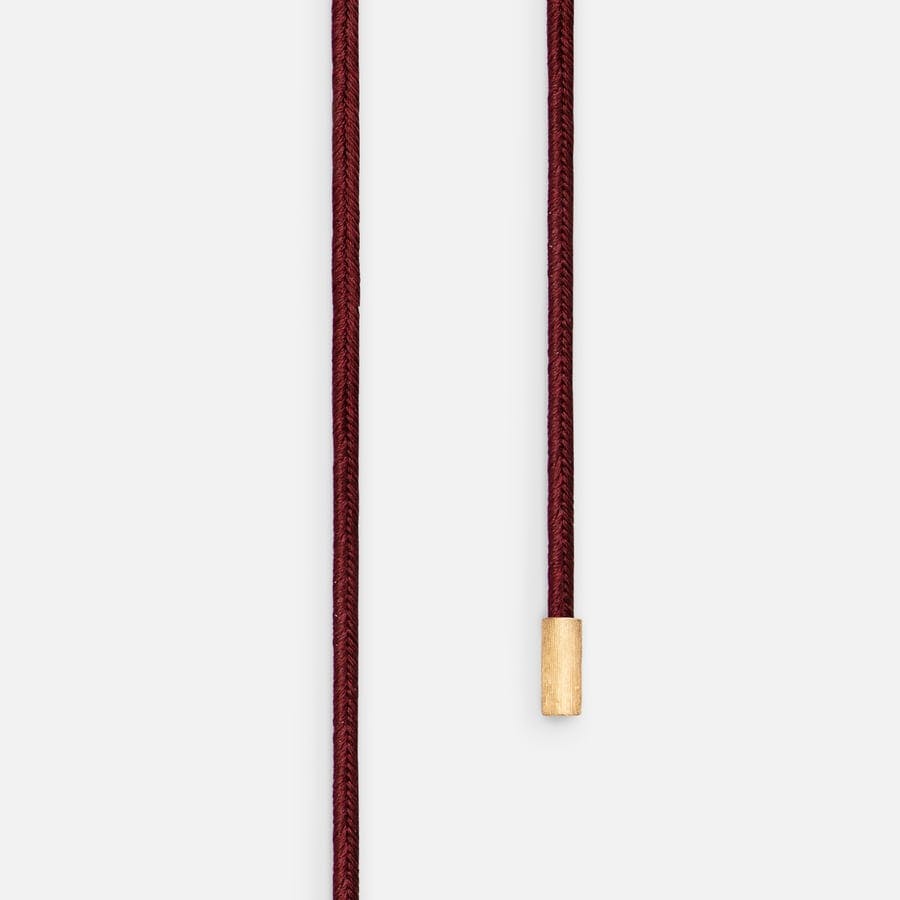 Necklace string Bordeaux Design string with end pieces in 18k gold